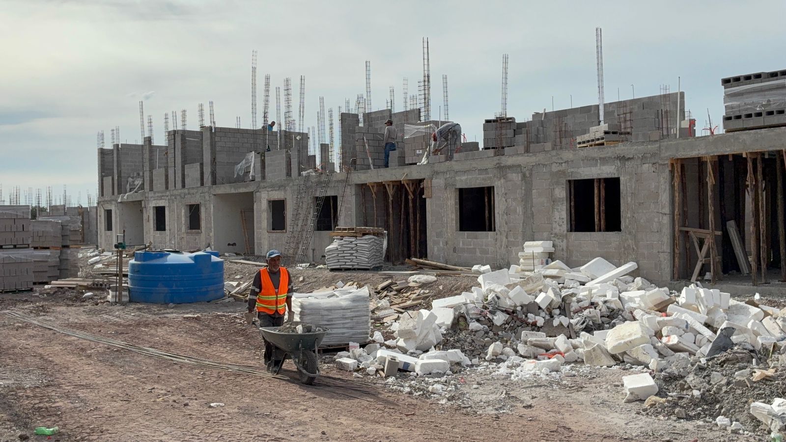Construcción de Viviendas del Bienestar en Los Mochis, Sinaloa