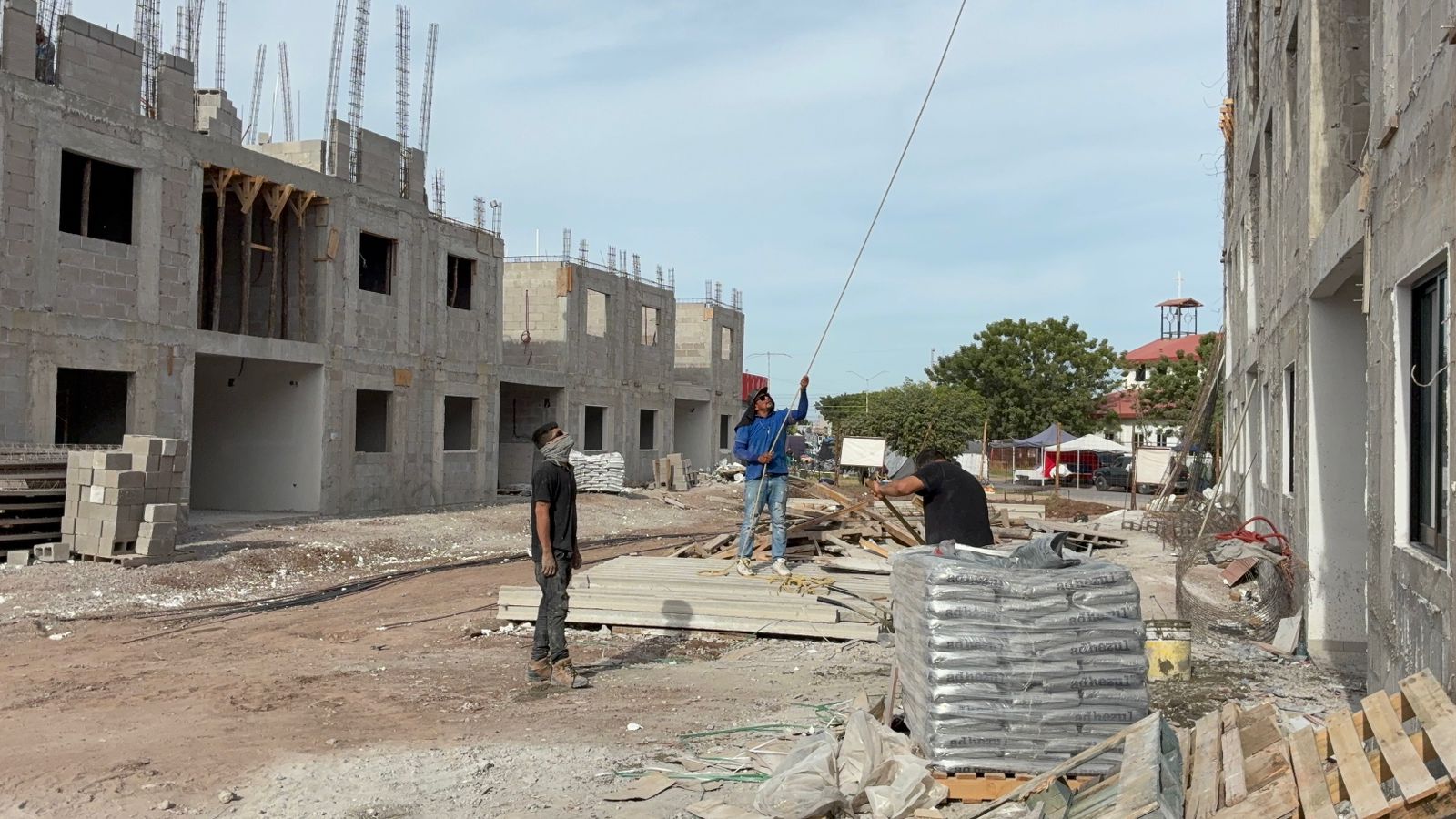 Construcción de Viviendas del Bienestar en Los Mochis, Sinaloa