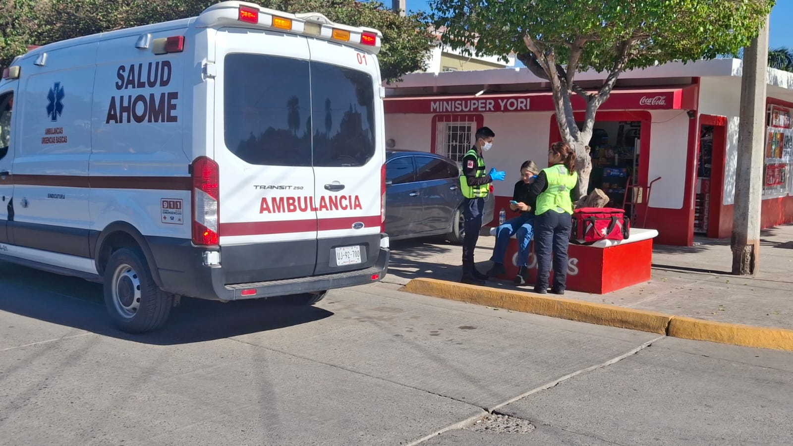 Se registra choque en la colonia Anáhuac en Los Mochis