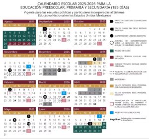Calendario de la SEP 2026