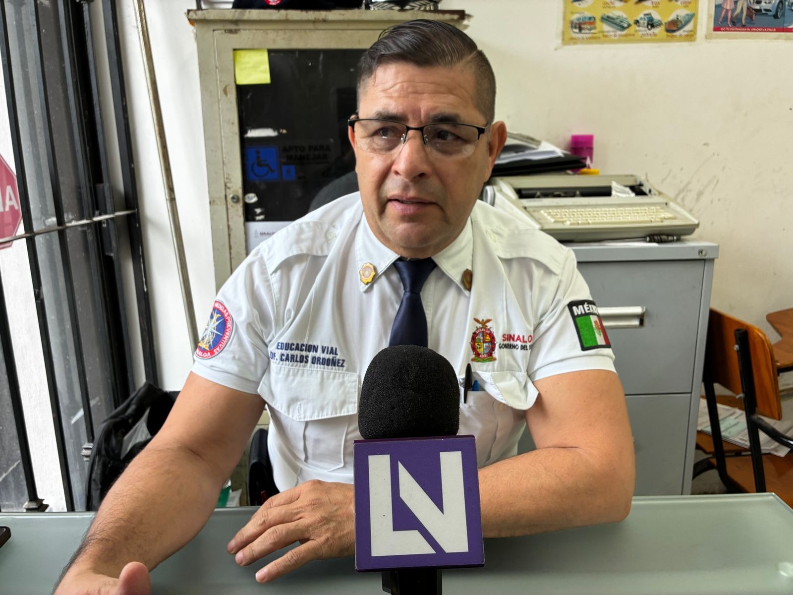 Carlos Ordoñez coordinador de Educacion Vial de la Delegacion de Vialidad en Mazatlan