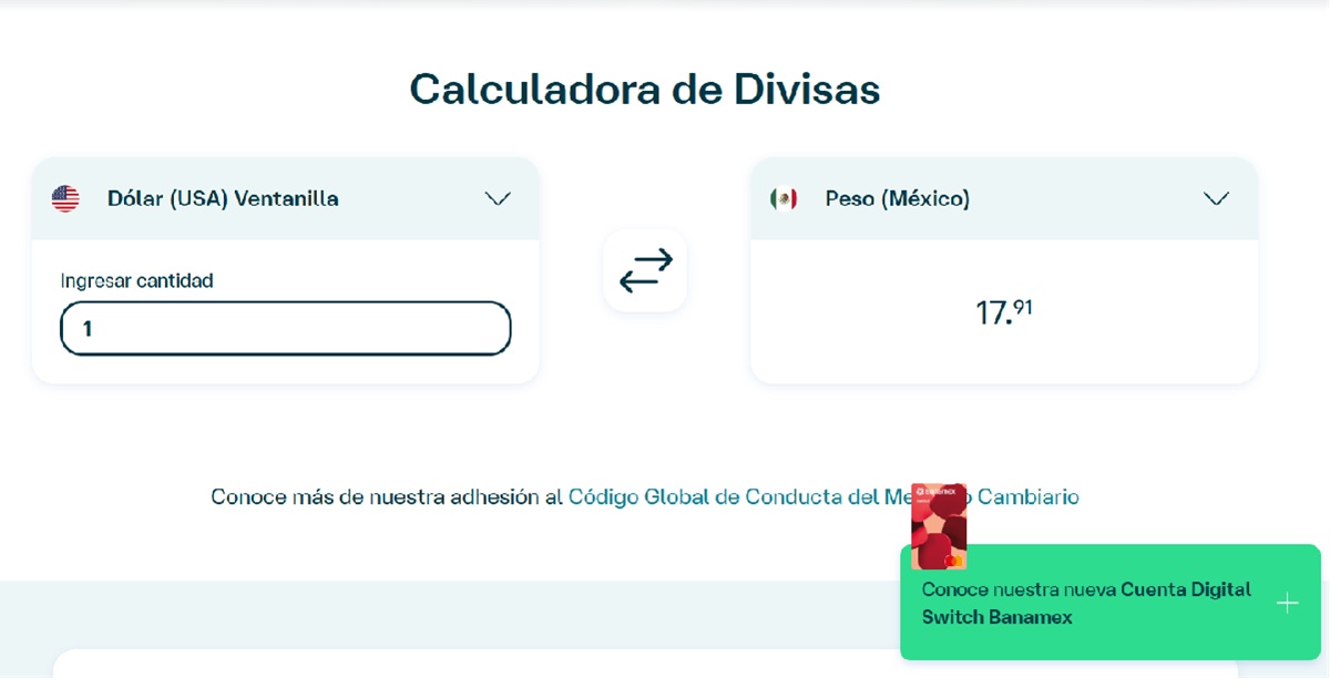 Dolar Banamex 22 Enero 2026