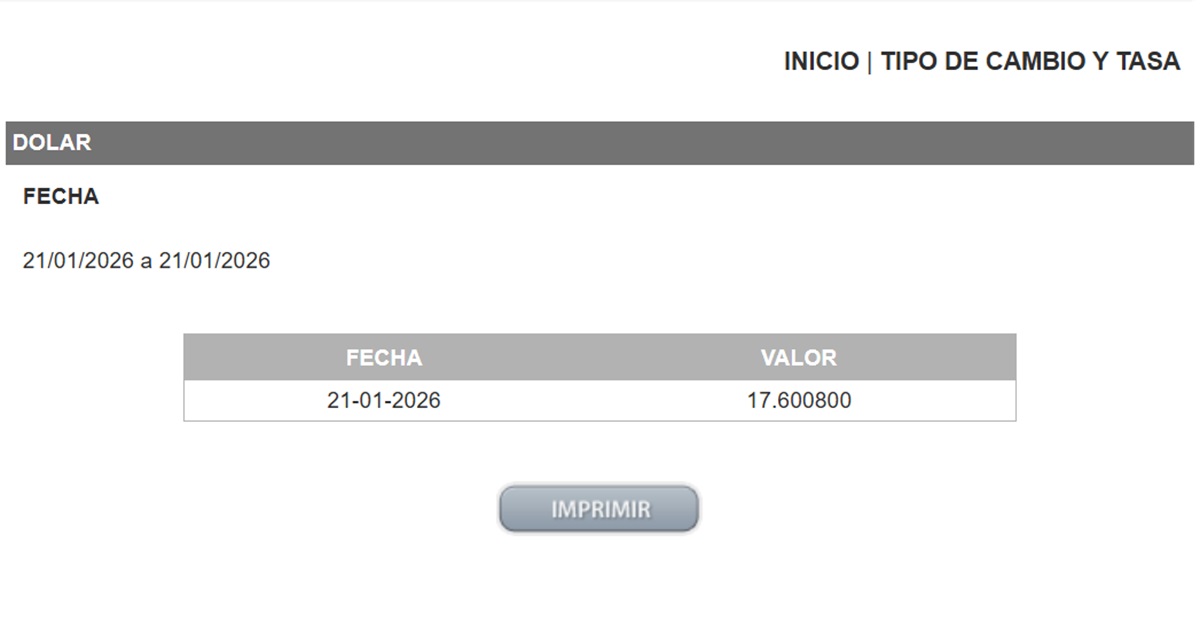 Dolar DOF 21 Enero 2026