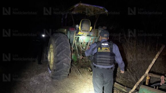 ¡Quedó a bordo de un tractor! Ejecutan a balazos a un hombre en Tepuche al norte de Culiacán
