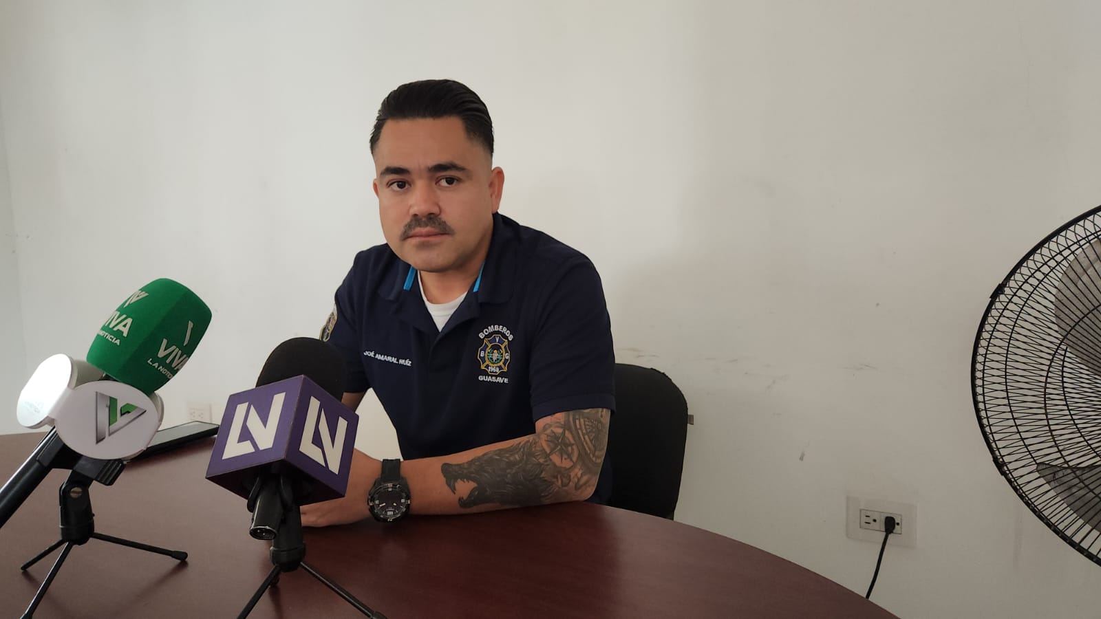 Joe Octavio Amaral Ruiz comandante operativo de Bomberos