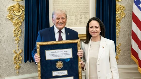 ¡Nobel de la Paz para Trump! Corina Machado entrega su medalla al presidente de E.U