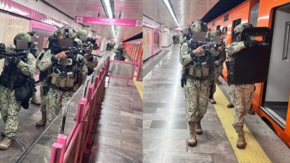Militares realizan ejercicio antiterrorista en el Metro CDMX rumbo al Mundial 2026
