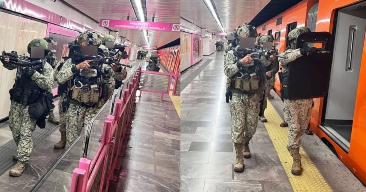 Sedena realiza ejercicio antiterrorista en el Metro CDMX rumbo al Mundial 2026