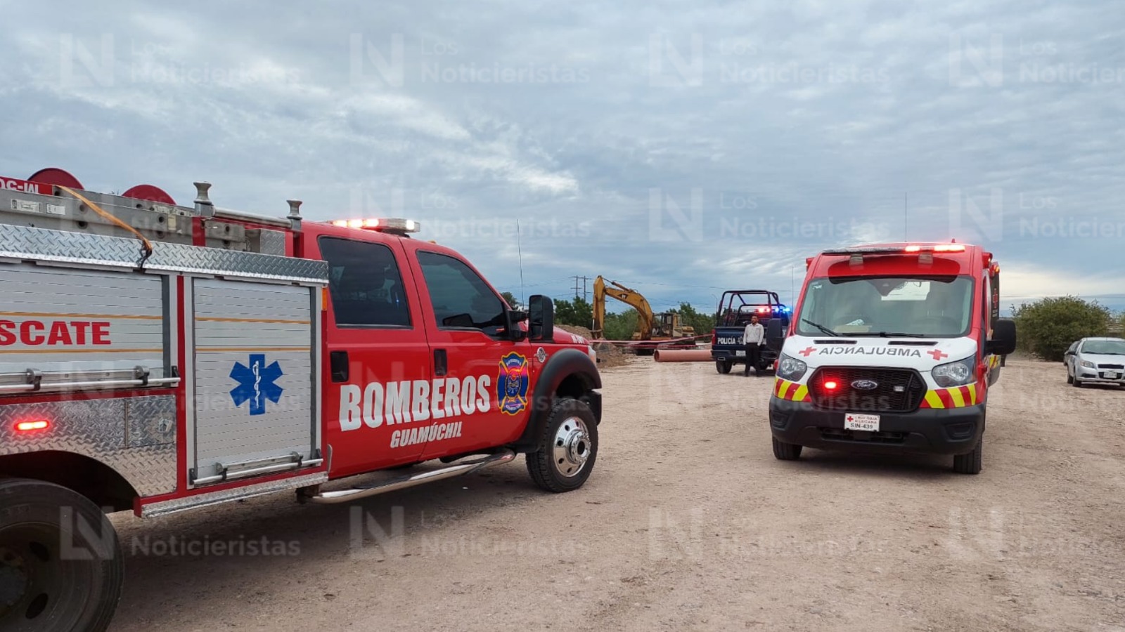 Muere trabajador y otro resulta herido tras derumbre en obra del nuevo Malecón, en Guamúchil