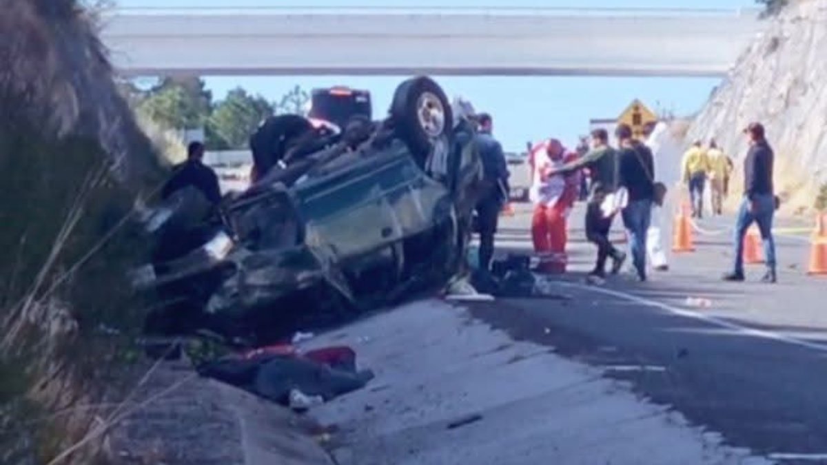 accidente volcadura en autopista Mazatlán-Durango