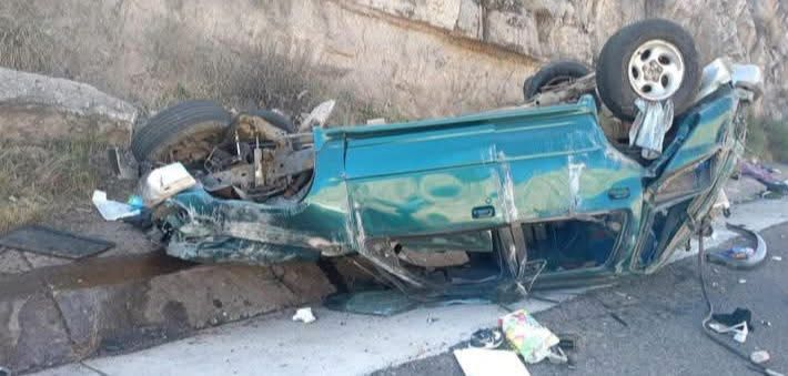 accidente volcadura en autopista Mazatlán-Durango