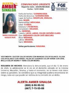 Desaparecida en Mazatlán