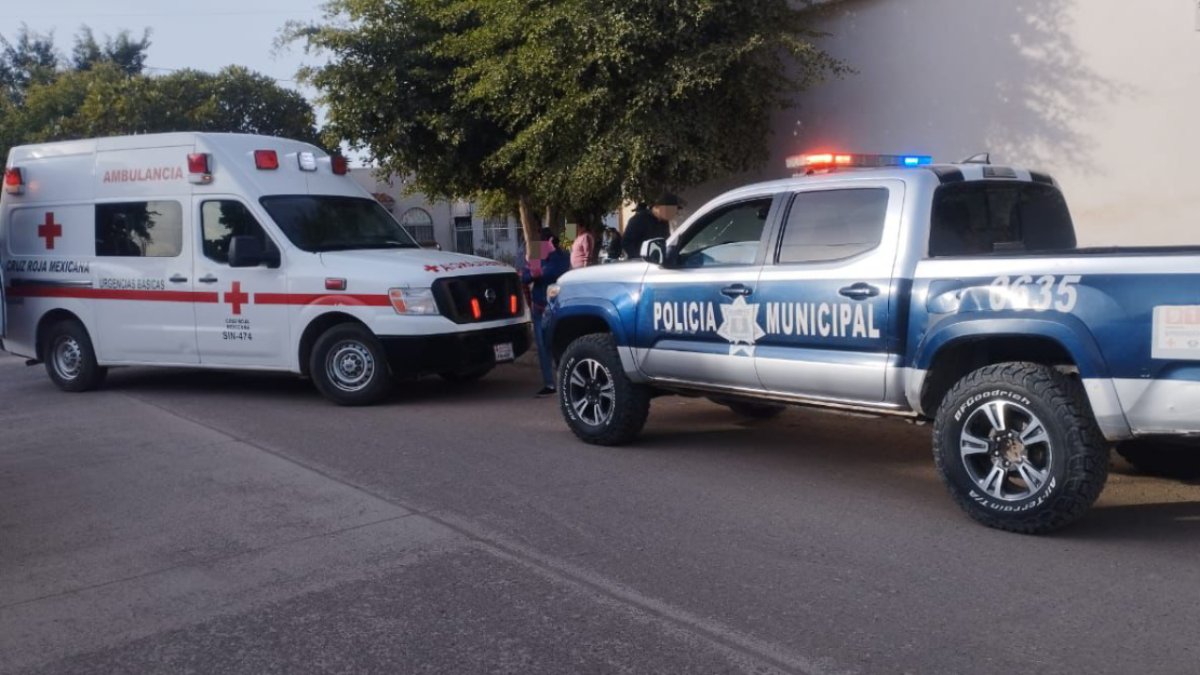 ambulancia cruz roja patrulla policía municipal Guasave lesionado choque