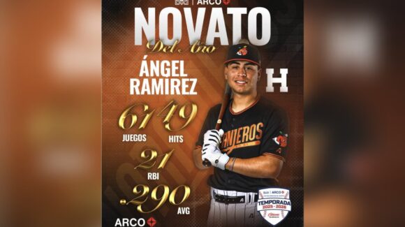 Ángel Ramírez es el novato del año de la temporada 2025-26 de la Liga Mexicana del Pacífico