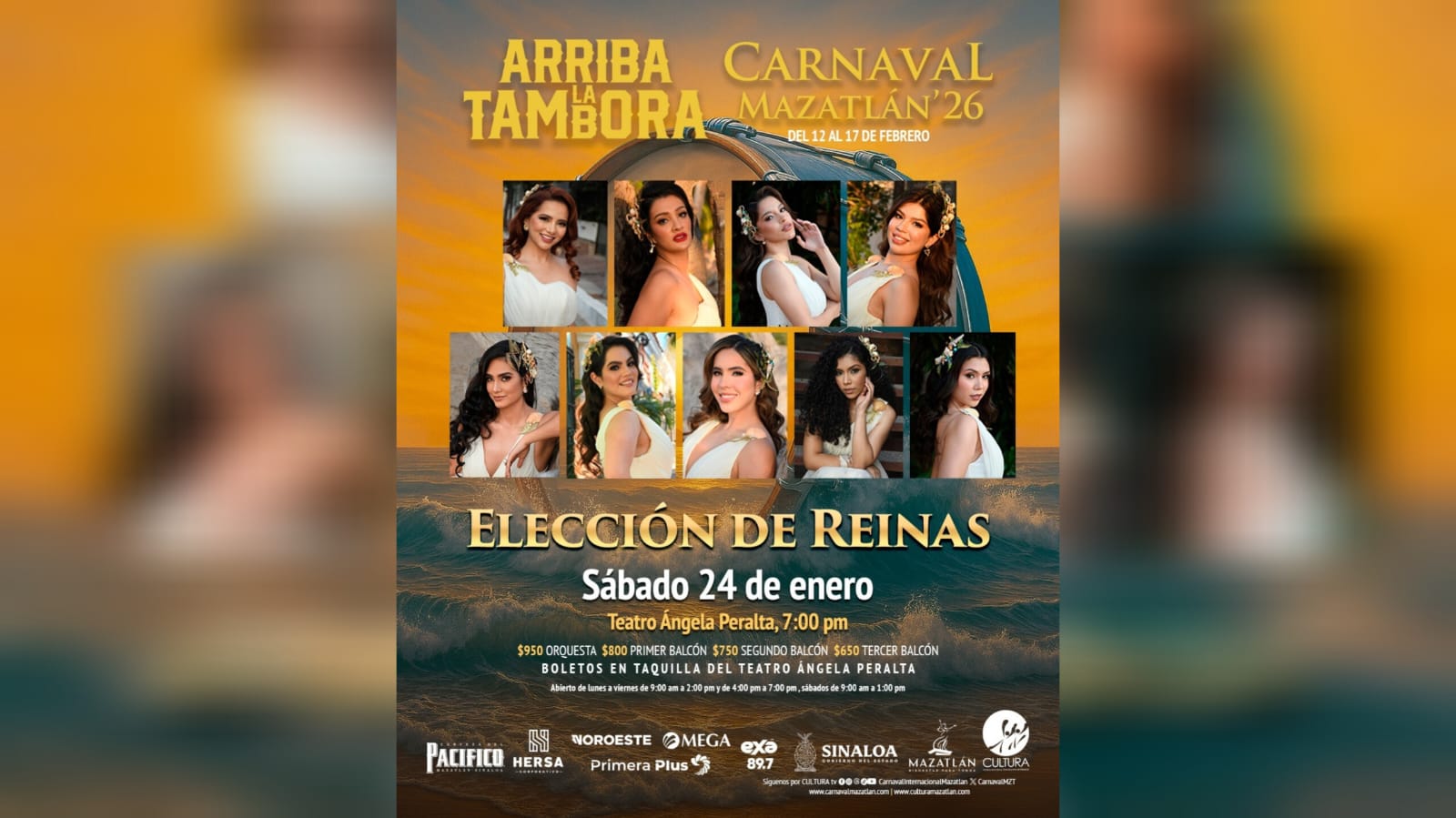 anuncian la eleccion de reinas del carnaval de mazatlan sinaloa 2026 elecciones