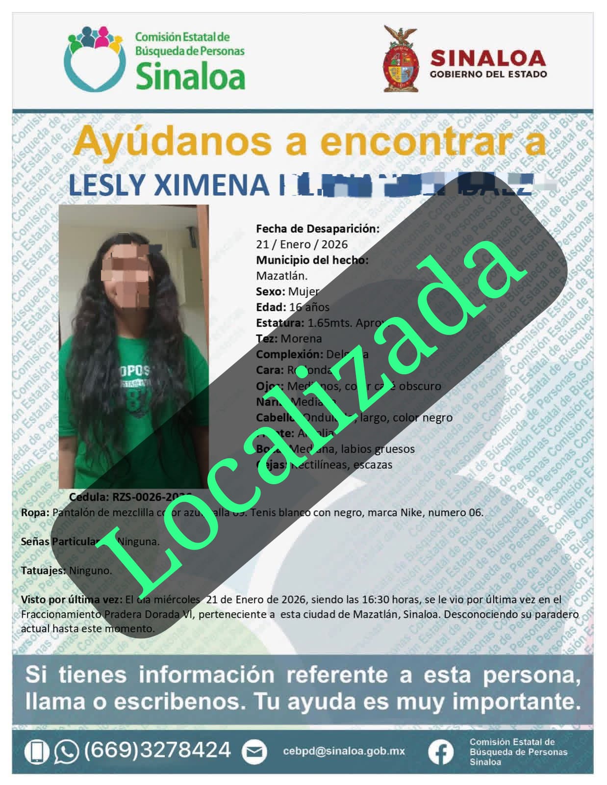aparece joven extraviada en mazatlan