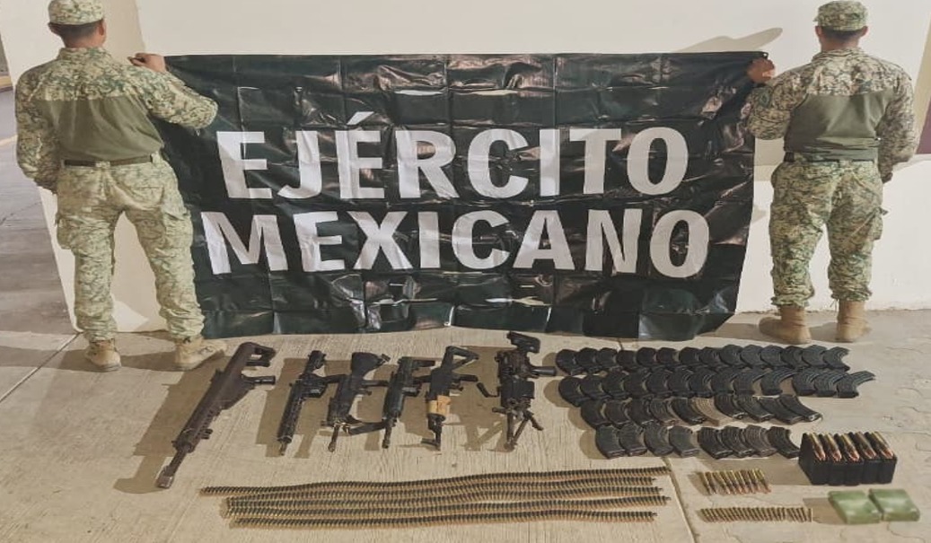 Armamento asegurado en Culiacán, Sinaloa