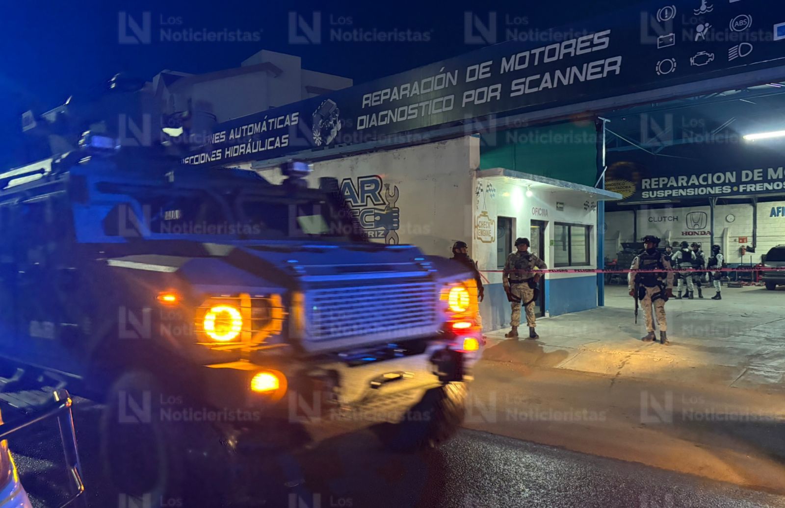 Ataque armado al interior de un taller automotriz en la Obrero Campesino, Culiacán, Sin.