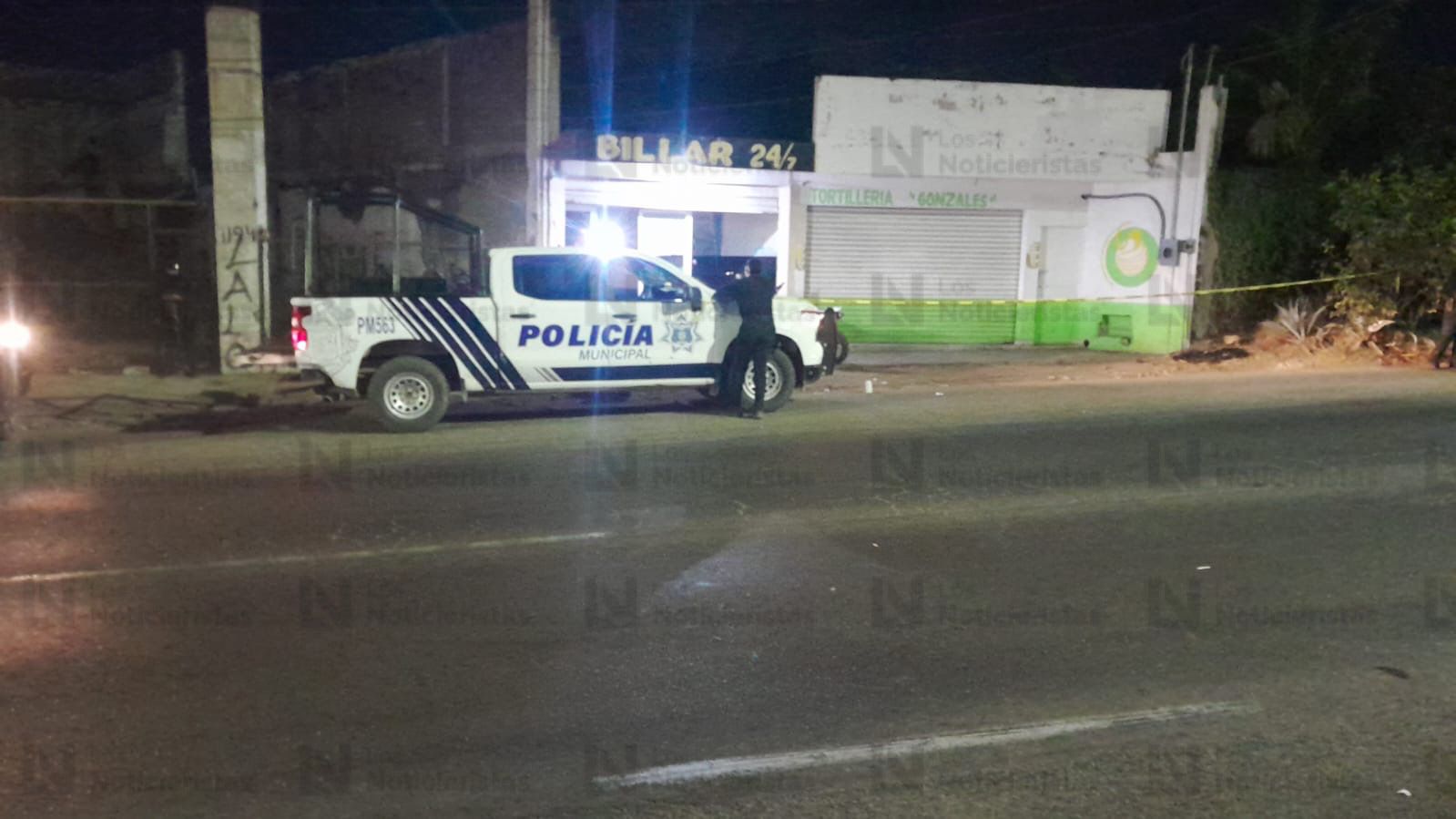 Ataque armado en billar deja un muerto y un herido en Mazatlán