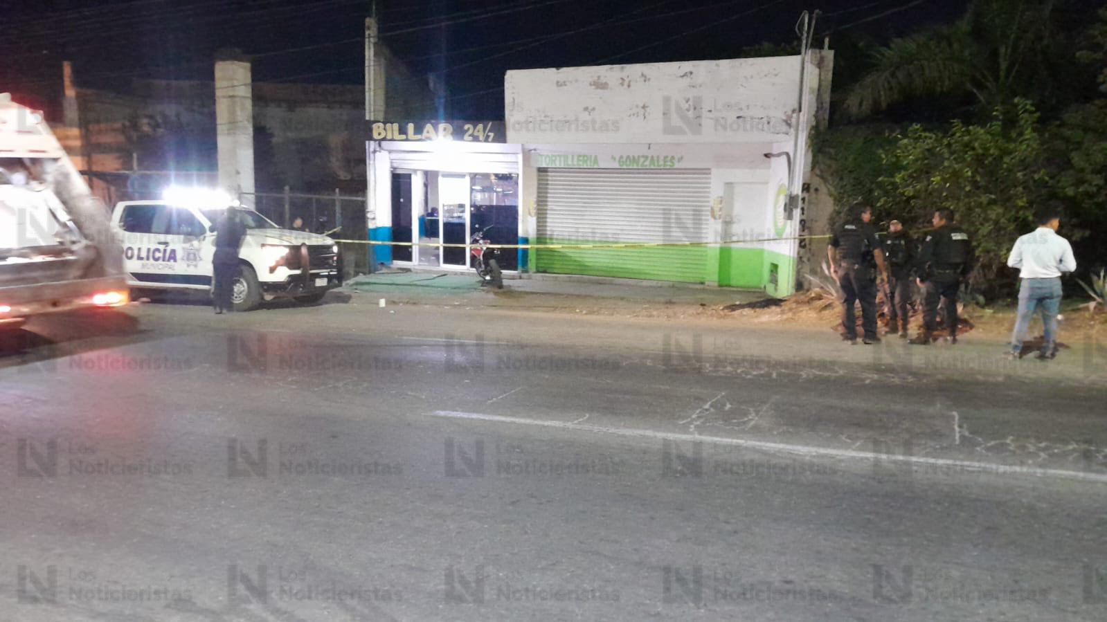 Ataque armado en billar deja un muerto y un herido en Mazatlán