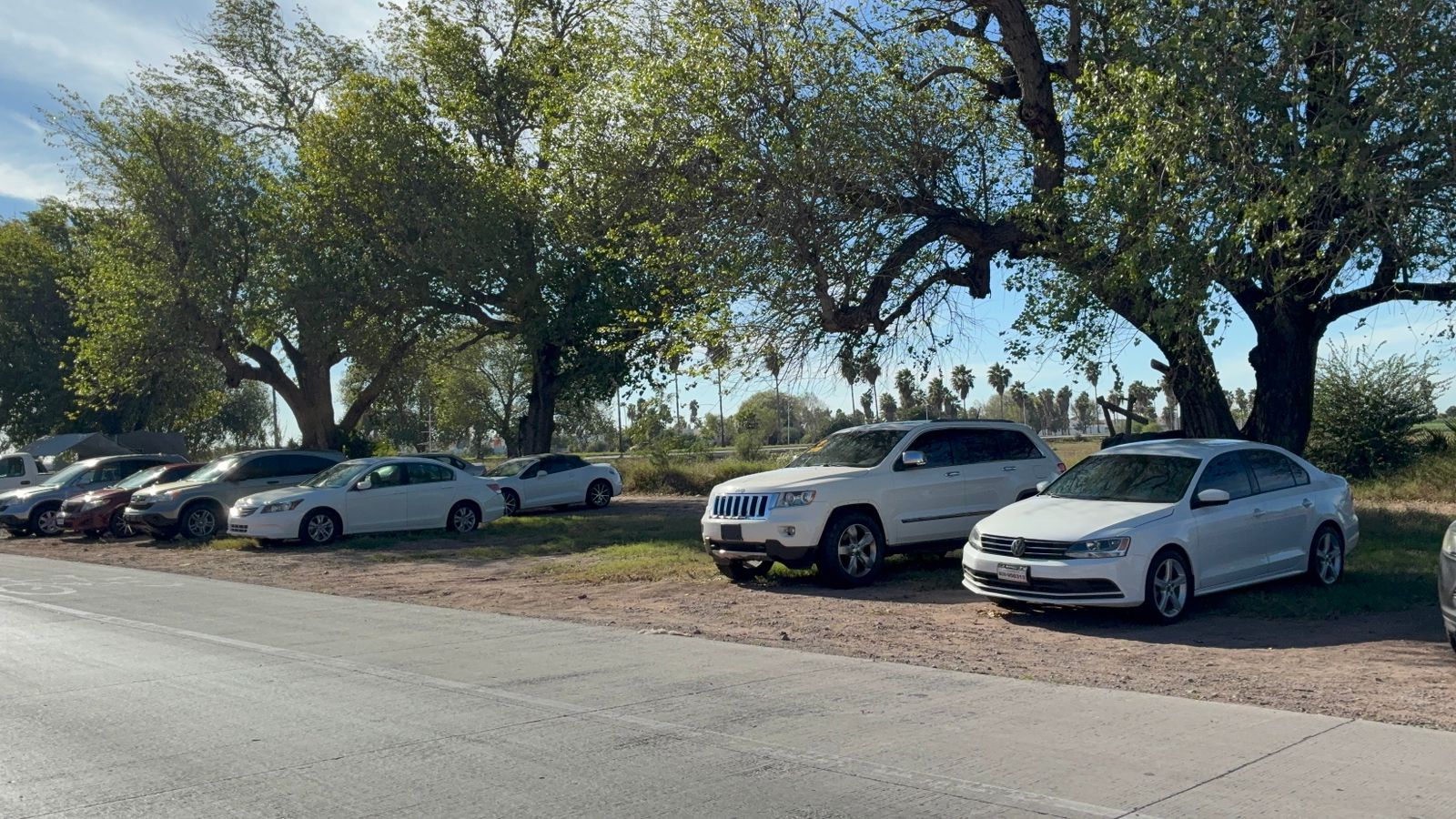 Autos chocolate de venta en lote de Los Mochis