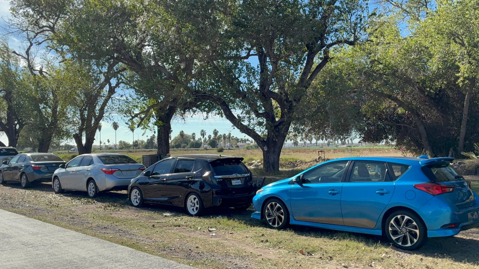 Autos chocolate de venta en lote de Los Mochis
