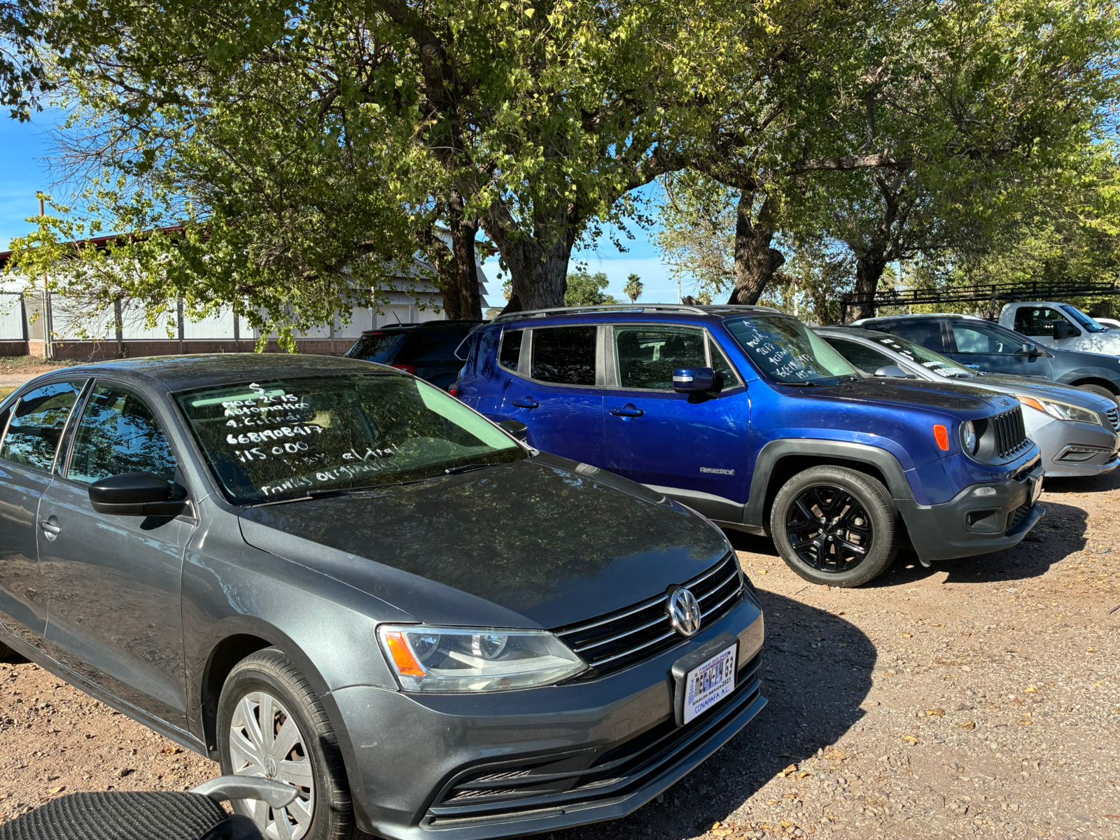 Autos chocolate de venta en lote de Los Mochis
