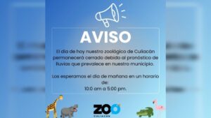 aviso del zoologico de culiacan sinaloa