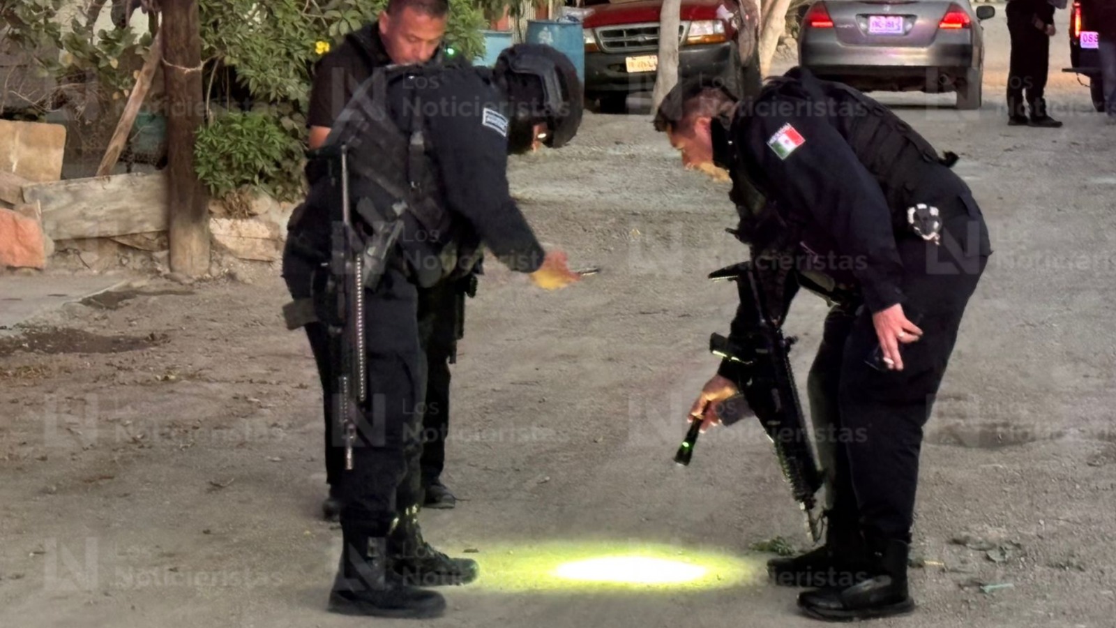 Policías en Villa Juárez, Navolato