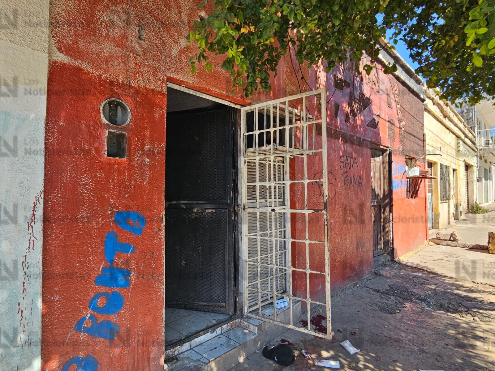 Lugar donde balearon a un hombre en el centro de Culiaçán