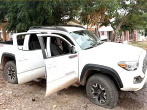 Camioneta asegurada
