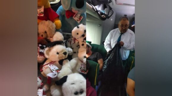 “Un peluche, una sonrisa y mucha humanidad”: chofer de Autobuses Norte de Sinaloa regala alegría a pasajeros