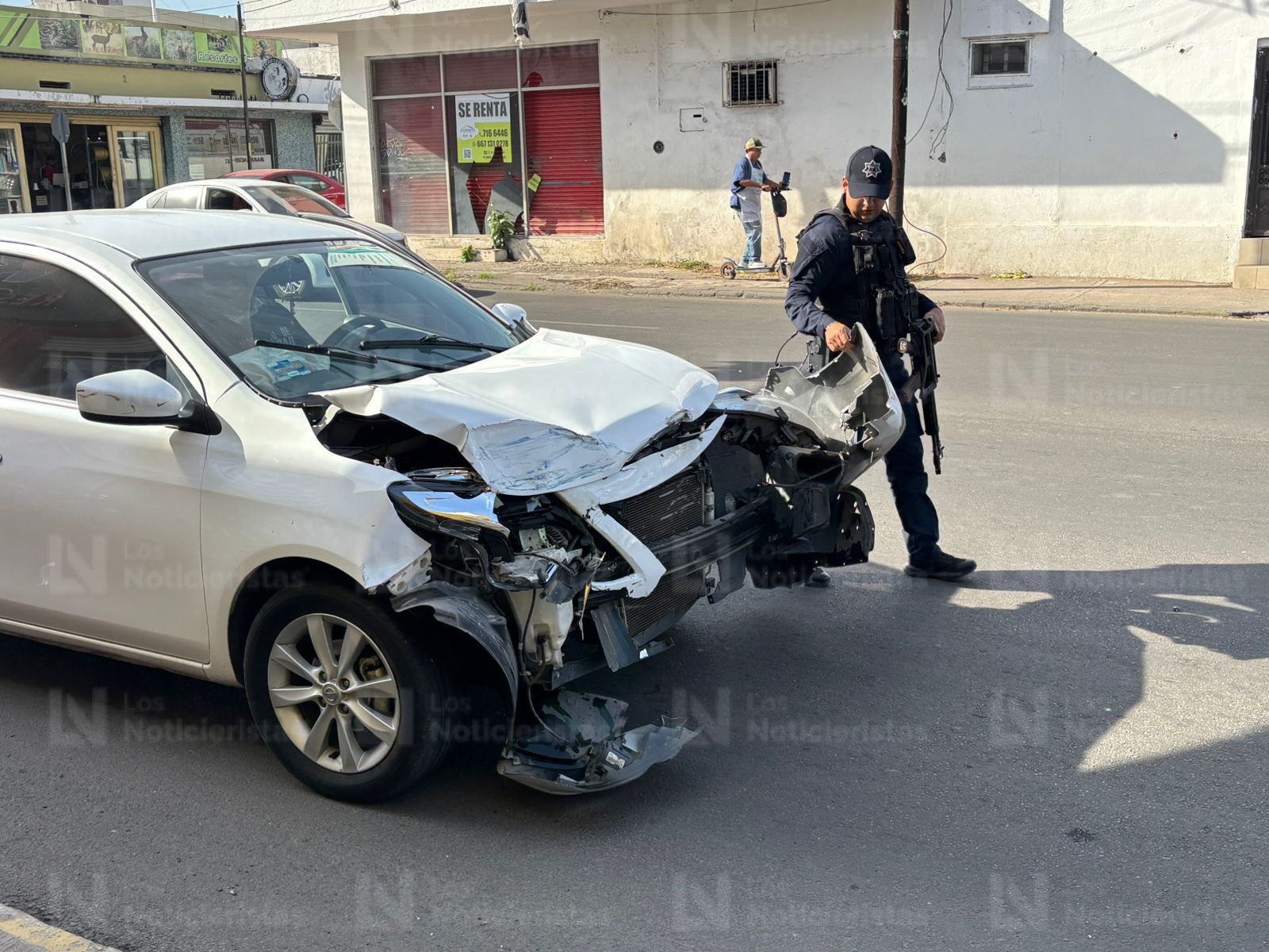 choque de patrulla en el centro de culiacan