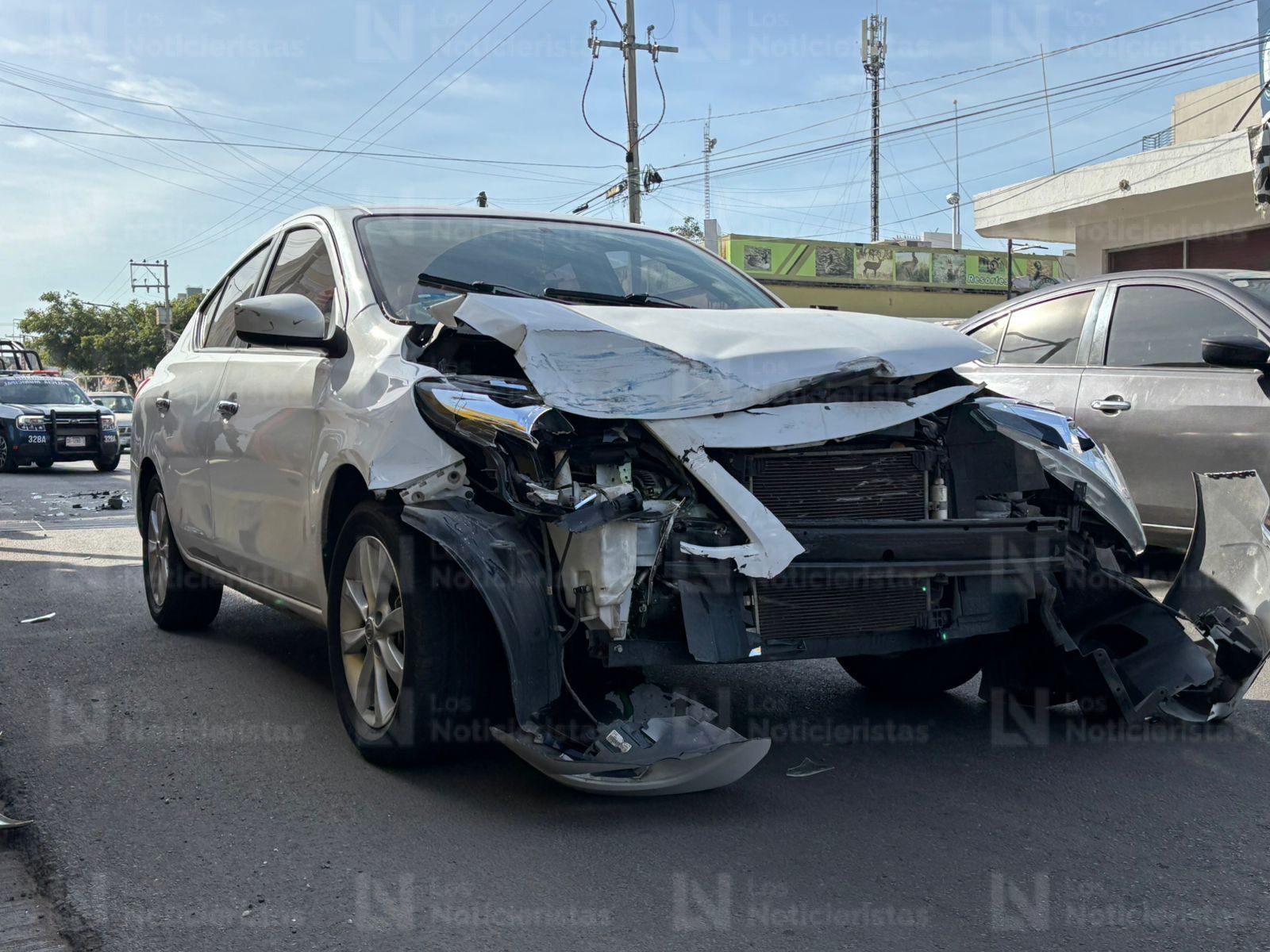 choque de patrulla en el centro de culiacan