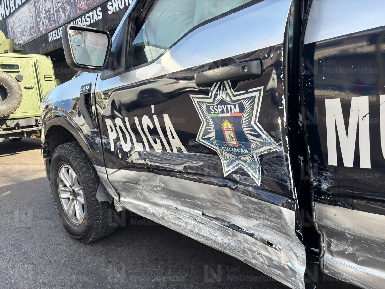 choque de patrulla en el centro de culiacan