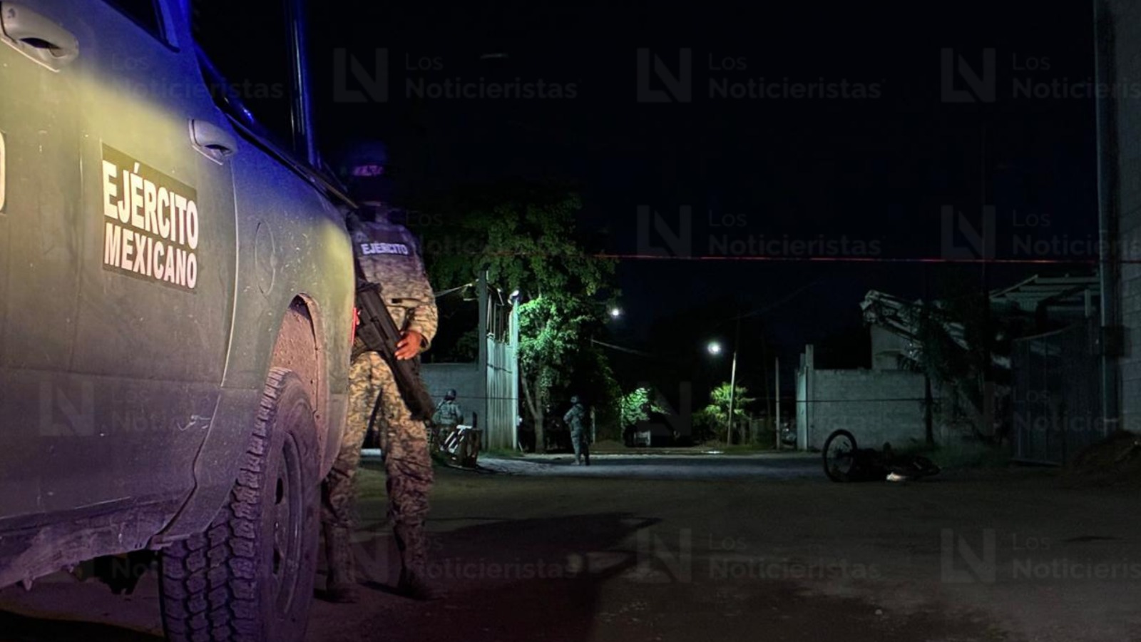Ejército Nacional resguarda escena del crimen en Culiacán