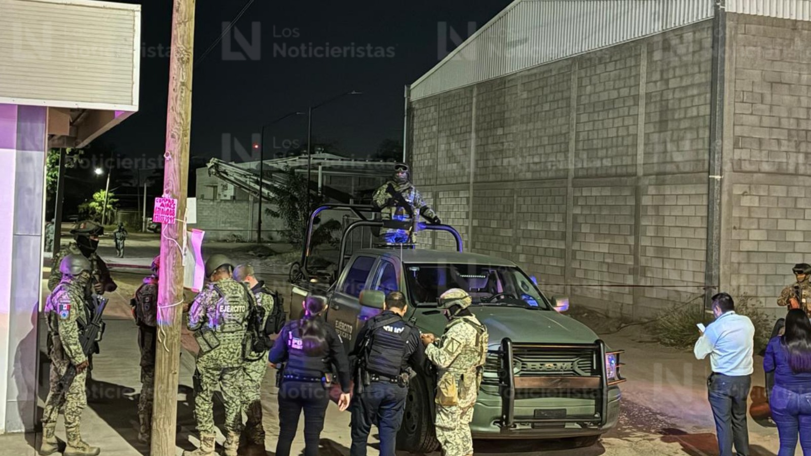 Ejército Nacional resguarda escena del crimen en Culiacán