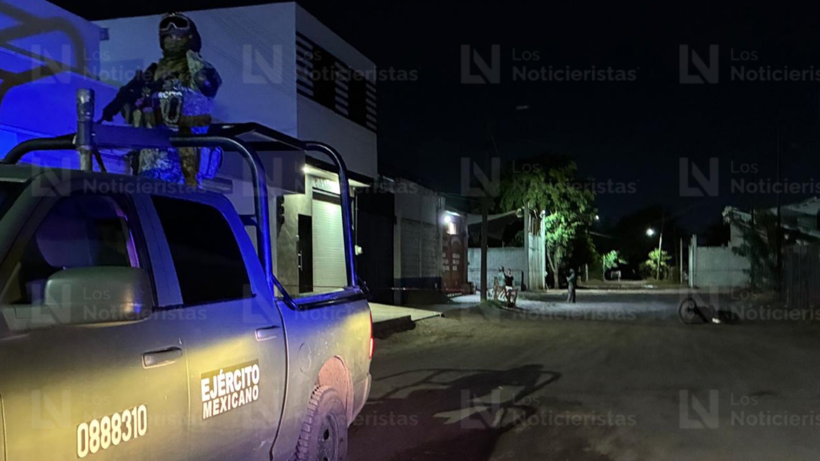 Ejército Nacional resguarda escena del crimen en Culiacán