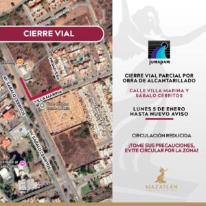 Cierre vial Mazatlán