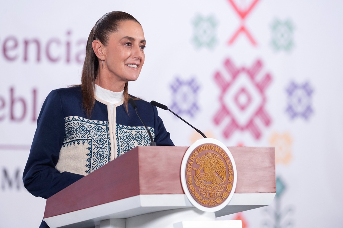 Claudia Sheinbaum Pardo en conferencia 'mañanera'