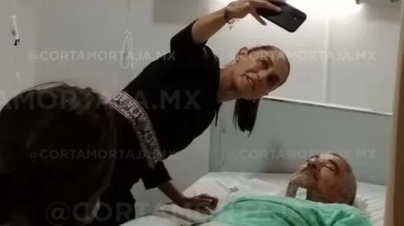 Sheinbaum aclara la polémica por la foto con uno de los afectados en descarrilamiento del Interoceánico