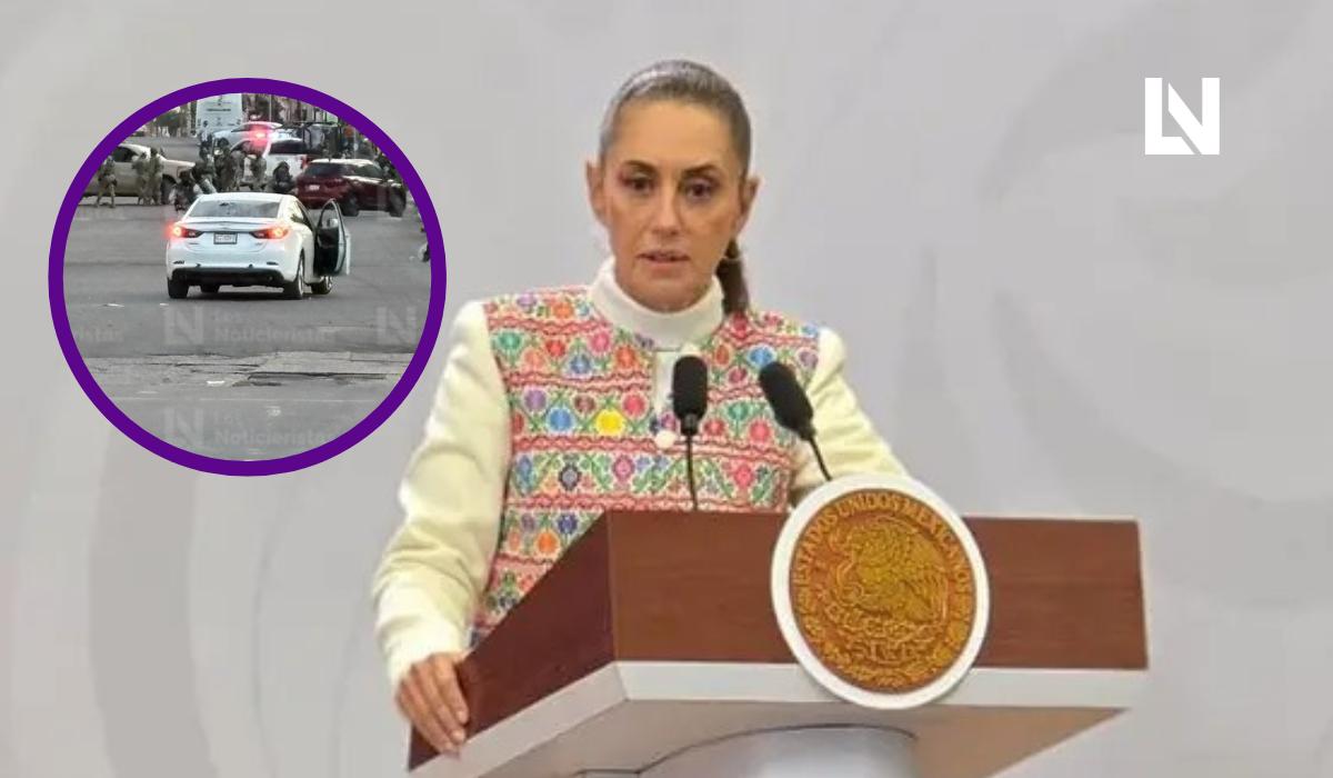 Claudia Sheinbaum y vehículo de Fernando Alán