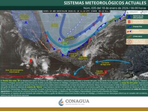 Mapa clima 18 de enero