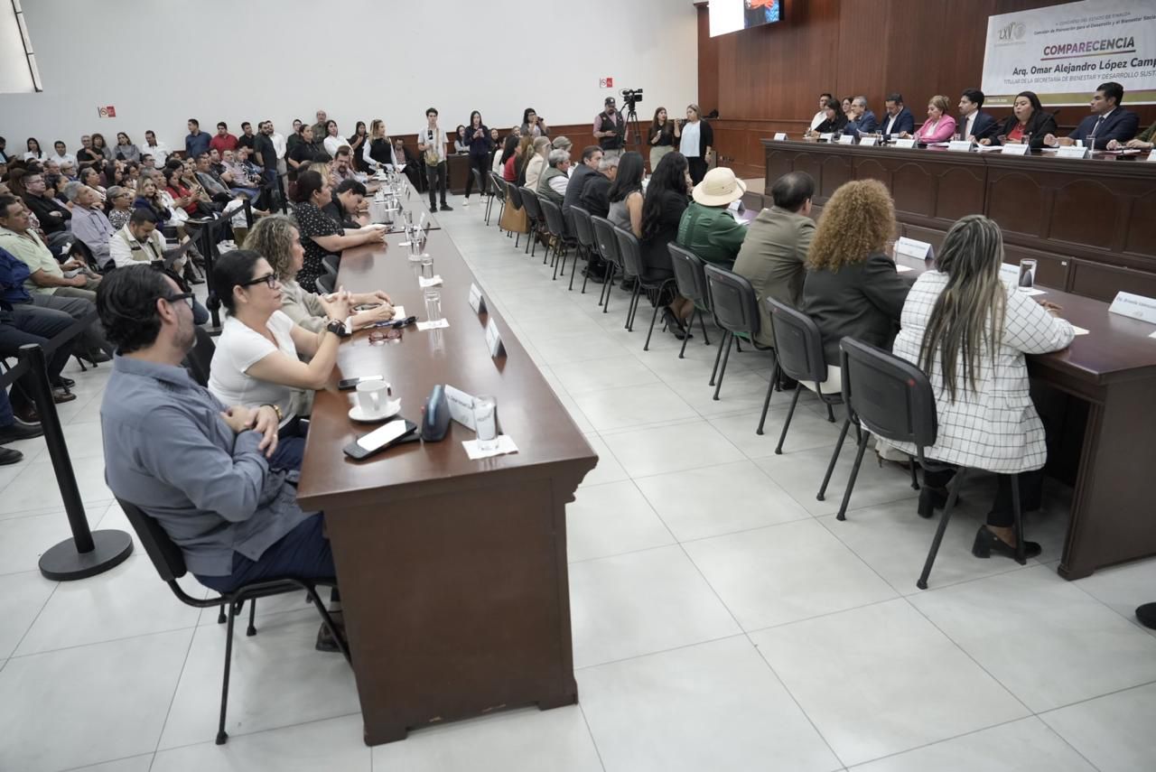 Comparece el secretario de Sebides ante el Congreso de Sinaloa