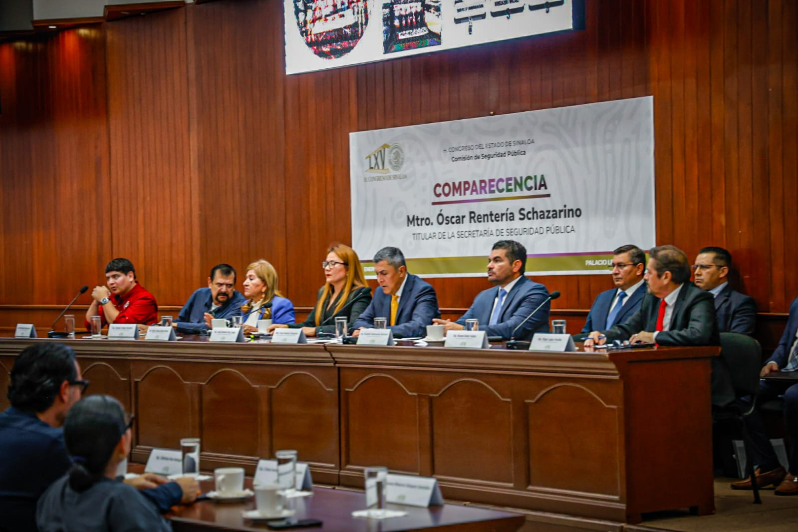 Comparece secretario de Seguridad en Sinaloa, Óscar Rentería Schazarino, ante el Congreso estatal