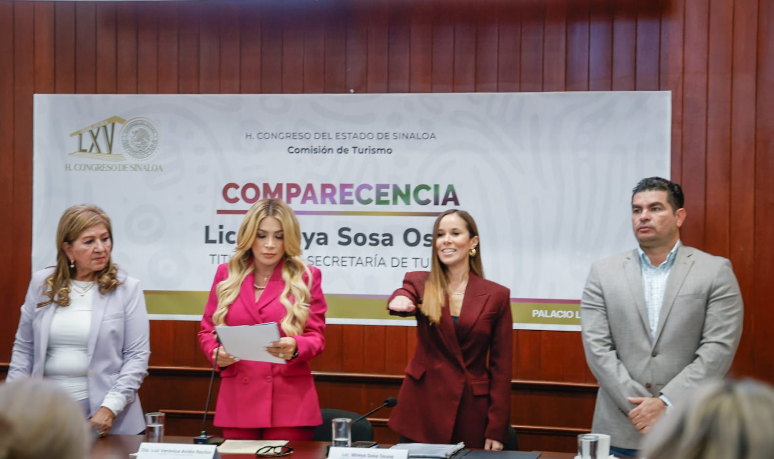 Mireya Sosa, secretaria de Turismo en Sinaloa, comparece ante el Congreso local