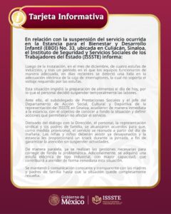 Comunicado del Issste