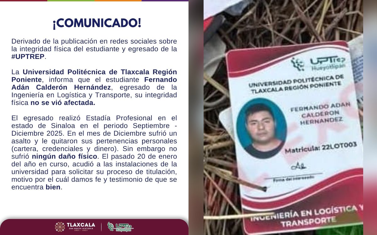 Credencial de Fernando Adán Calderón Hernández