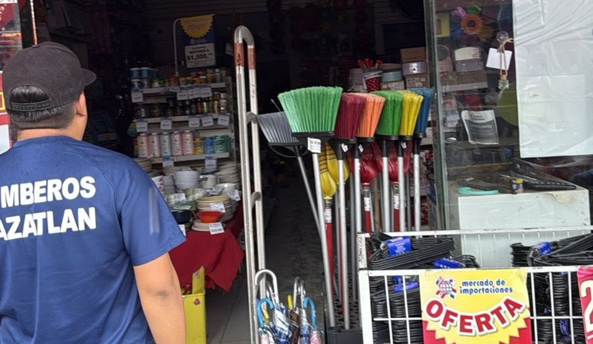Conato de incendio en una tienda de Mazatlán