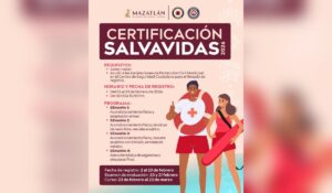 Convocatoria para certificación de salvavidas en Mazatlán